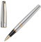 Cerruti Tintenroller 1881 Bicolore Chrome aus Messing in der Farbe Silber-Gold, Schriftfarbe Schwarz, Länge: 13,5cm, NS2955a