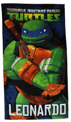 alles-meine.de GmbH Badetuch Turtles 70 cm * 140 cm Handtuch Strandtuch Baumwolle - Leonardo Schildkröten Teenage Mutant Ninja Turtle Jungen 70x140 für Kinder Badehandtuch