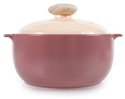 Neoflam Kiesel Schmortopf aus Keramik, antihaftbeschichtet, 1,5 l, Schmortopf, Suppentopf für Eintopf, Suppe, Dampf, kratzfest, mikrowellenfest, ofenfest, Lila