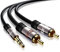 IBRA RCA Audio Cable, 2 RCA Phono Male to 3.5mm Male Headphone Jack Aux Stereo Y Splitter Lead for Speaker, Phone, Hi-Fi Amplifier, DJ Controller, Turntable, TV, Car Stereo - 7.5m
