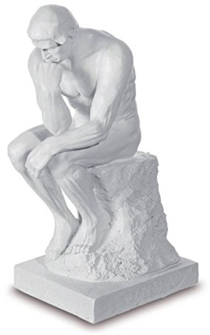 Isideco Der Denker nach Auguste Rodin 15cm weiß