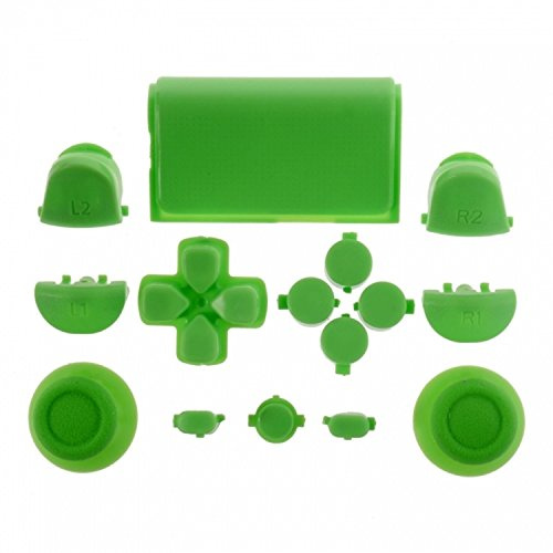 Full Buttons Custom Mod Kit Set für PS4 Controller Ersatz (Grün)