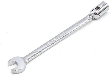 sourcing map 11mm Swivel Head Combination Socket Spanner Wrench Auto Car Repairing Tool