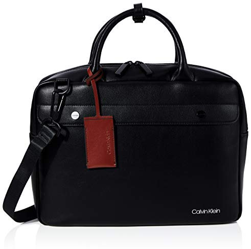 Calvin Klein Herren United Pu Laptop Bag Laptop Tasche Schwarz (Blackwhite Black)