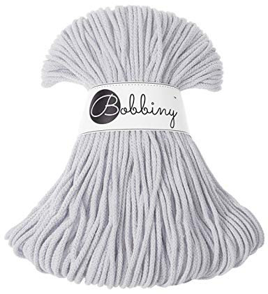 Bobbiny Kordel, Baumwolle, hellgrau