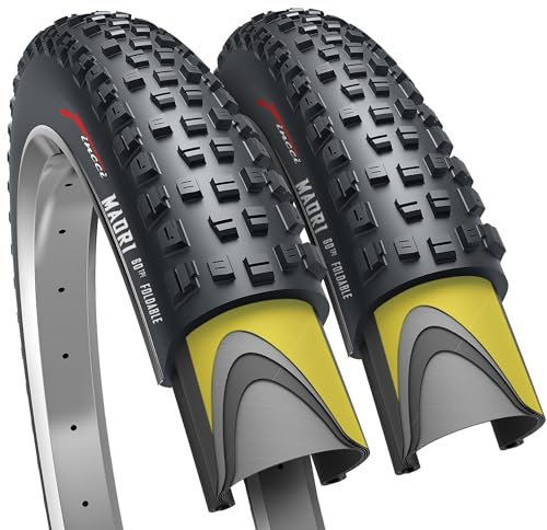 Fincci Mtb reifen 29 zoll - Paar Fahrradreifen Anti-Punktur 29 x 2.25 Zoll 57-622, Gravel Fahrrad Mantel 29 mit pannenschutz 1 mm für Rennrad, Mountainbike,E Bike, Hybrid Fahrrad - FaltReifen 2er Pack