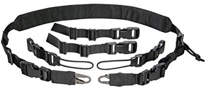 Tasmanian Tiger TT Multipurpose Sling Variabler, gepolsterter Trage-Riemen mit auswechselbaren Enden für Kamera, Langwaffen und Taschen, Schwarz