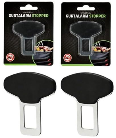 Posten Anker Gurtwarner 2 er Pack I Gurtalarm I Gurtstopper I Gurtschloss I Gurtclip I Gurt Clip I Sitzwarner I Metall