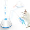 Sosirolo Jouet interactif électronique Amusant pour Chats d'intérieur - Jouet Automatique à LED avec Plumes - Jouet d'exercice pour Chat 3 Modes de Jeu - Convient au Hasard - pour Chat Adulte (Bleu)