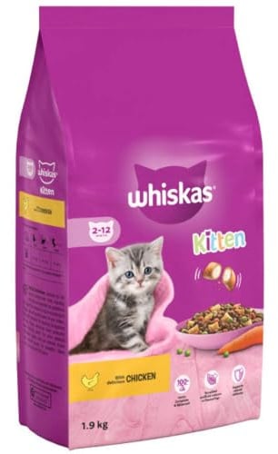 Whiskas Junior Chicken 1.9kg Bag, Kitten Cat Dry Food