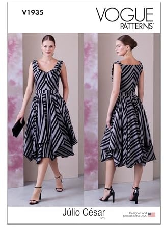 Vogue Patterns V1935B5 Misses' Dress by Julio Cesar B5(8-10-12-14-16)