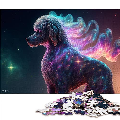 Puzzle für Erwachsene 1000 Teile Tier Pudel Puzzle für Erwachsene Holzpuzzle Spaß zu Hause Aktivitäten, Geburtstagsgeschenk, Reisegeschenke, (Größe 50x75cm)