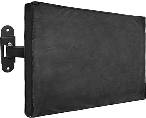 BAHULA Outdoor TV Cover Weatherproof for 22-65 inch TV, Waterproof and Dustproof TV Screen Protectors with Remote Control Pocket for Outside LED, LCD, OLED Flat Screen TVs,Black,36 to 38 inch