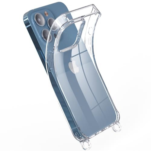 GEMSTRAP Transparente Handyhülle - Silikonhülle mit 2 Ringen für Mobiltelefon - Verwendbar mit Halsketten und Schmuckketten für Handys - Modell iPhone 11 Pro Max - Smartphone-Zubehör