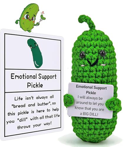 xinrongda Pocket Hug Positive Pickle, Mini-Plüsch Figuren Lustige Pickle Puppe, Strickwolle Puppe, Mutmacher Geschenk, Beste Freundin Lustige Geschenk für Familie Freund Patient