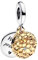 Lkwidi Charme Zwei Farben Daisy Charms-Anhänger 925 Sterling Silber Charm Bead Pendant für Europäische Armbänder und Halsketten