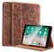 Gexmil for iPad Mini 7.9 Inch Case 2012/2013/2014/2015/2019（5th/4th/3rd/2nd/1st Generation）,Auto Wake/Sleep,Genuine Leather Case with Stand,Flower Brown