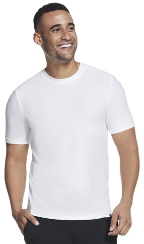Skechers Go Dri All-Day Tee TS107B-WHT, Men t-Shirt, White, M EU