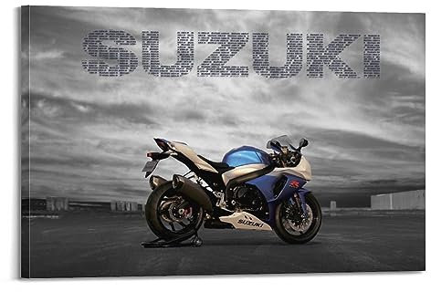 MITIN Motorrad-Poster für Suzuki GSX-R Rennrad, dekoratives Gemälde, Leinwand, Wand und Kunstbild, Familienschlafzimmer-Dekor, 60 x 90 cm
