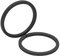 KCFEV Schwarz Schlüsselring, 2PCS Titan Seite Pushing Schlüsselringe Heavy Duty Schlüsselanhänger Ringe Split Schlüsselringe Dog Tag Ring (Medium)