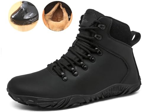Deedlite Max Barfußschuhe Wasserdicht Winter, Wasserfeste Barfußschuhe Damen und Herren, Röck Performance Barfußschuhe, Winterschuhe Winterstiefel Herren【Fällt klein aus, eine Nummer größer kaufen】