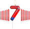 Personalisiertes Happy 7th Birthday Kuchen Kerzen Set, Blau Rot Kerzen mit Spinnennetz, Spinne Nummer 7 Kerzen Kuchen Topper für Kuchen, Spinne Thema Party Kerzen für Jungen Mädchen 7. Geburtstag
