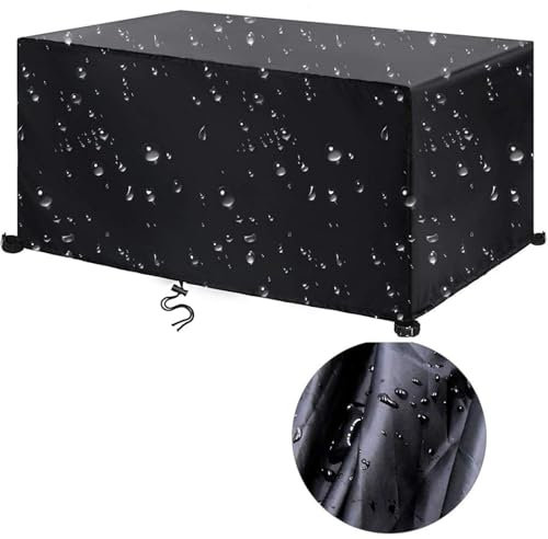 Abdeckung für Gartenmöbel - 200x120x100cm(LxWxH) Outdoor Gartentisch Abdeckung Gartenmöbel Winterfest Oxford Gewe UV-Bestän Plane für Gartent Gartentische Abdeckplane Terrassenmöbel Schutzhülle