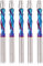 Trvoxviq 1/4 Inch Shank CNC Spiral Router Bits with Top Bearing, 2 Flute, Tungsten Carbide, Up Down Cut Compression Spiral Flush Trim Router Bit, 5PCS