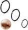 ESHIONER G23 Titan Nasenpiercing Nasenring Hoop Set Knorpel Ringe Dünn Klein Septum Helix Ringe Hypoallergen 20G 6MM/8MM/10MM Schwarz 3PCS Knorpel Ohrring Nase piercing Schmuck Damen