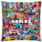 The Beach Stop Ro-Blox Kissenbezug mit lustigem Videospiel-Akzent, Pop-Art-Heimdekoration, Geschenkidee für Männer, Frauen, Jungen, Mädchen, 45 x 45 cm, Ro-Blox-Thema