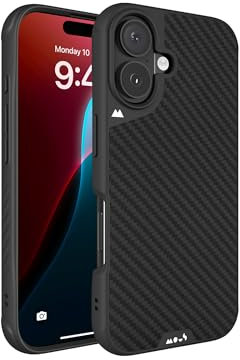 Mous for iPhone 16 Plus Case MagSafe Compatible - Limitless 6.0 - Carbon Fiber - Protective Shockproof Phone Cover