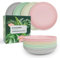 greenandlife lot de 8 assiettes, assiette en plastique réutilisable de 25 cm, assiettes lavables au lave-vaisselle et au micro-ondes, incassables et légères, assiettes pour enfants et adultes