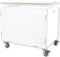 clipfritz - Bauli porta giocattoli - Bianco MDF - 33 x 45,5 x 34,5 cm + ruote da 6 cm - Baule con ruote - Contenitori portagiochi - Scatola porta giochi - Scatola legno con coperchio portaoggetti