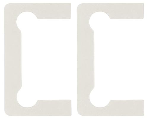 QUARKZMAN 2 Stück Glas-Scharnierdichtung, Dichtung für Dusch-Scharniere, Ersatzteile für Glas-Scharniere, Dichtung für Glastür, Schrank, Vitrine, Schranktür, Weiß
