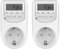 DEWIN Zeitschaltuhr Steckdose, 2 Stück Digitale Zeitschaltuhr Steckdose Programmierbare Elektronische Steckdose Timer Digital 10A AC 230V