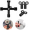 Flintronic 4 Piezas Llave de Utilidad Equipo, Llave Purgar Radiadores, Llave Radiador Calefaccion, Llave De Radiador, Llaves Trampa Cuadrada de Metal, para Ventilación, Negro