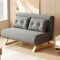 Hahnentritt-Sofabett, 3-in-1, multifunktionaler Klappstuhl, Schlafsofa mit verstellbarer Rückenlehne und Memory-Schaum, moderne wandelbare Couch