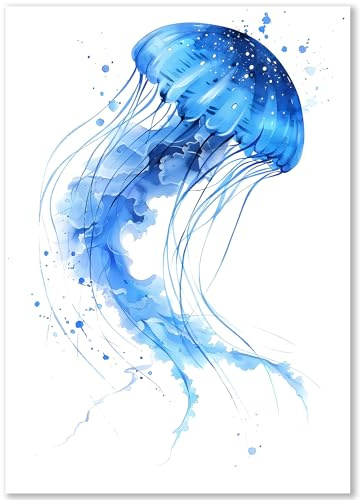 Happymotive – Poster Meer-Motive DIN A2, A3 & A4 | Wandbilder in Pastellfarben | Moderne Wanddeko für Wohnzimmer, Schlafzimmer & Badezimmer | Druck auf 300g Papier