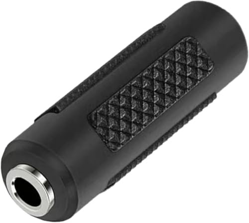 Female to female coupler - 3.5mm stereo audio coupler adapter - headphone jack adapter female - perfect for connecting most speakers and headphones