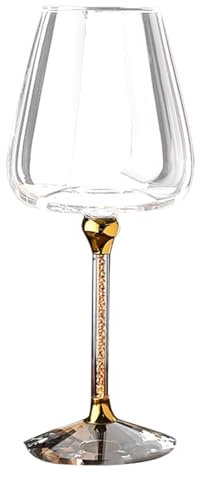 Gcerfby Bicchiere di vino rotante, calici rotanti creativi, set di bicchieri in con design ergonomico rotolante, 8 × 5,7 × 23,4 cm, presa comoda, facile da usare, per vino, whisky, champagn