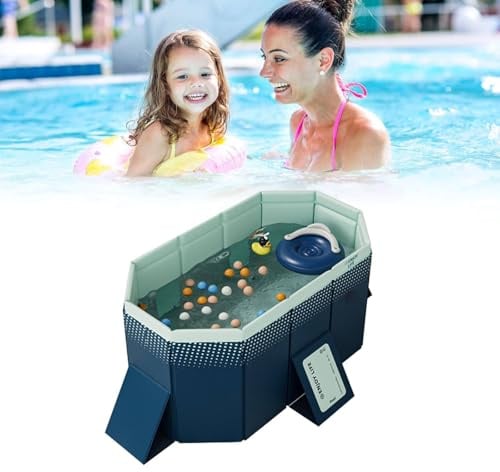 Piscine pour chiens de grande taille, pataugeoire robuste et antidérapante pour chiens, piscine pliable pour chiens avec valve de vidange, piscine pour enfants et petits chiens de grande taille 160cm