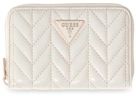 GUESS Geldbörse Cheryl SLG Zip Around Wallet Stone Creme