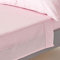 HOMESCAPES Damast Bettlaken ohne Gummizug rosa 178x255 cm, Baumwoll-Betttuch Satin-Streifen, Haustuch ägyptische Baumwolle