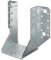 Alberts 335144 Support U | type A - ailes extérieures | galvanisé Sendzimir | 64 x 128 mm
