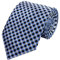 Fabio Farini - Elegante Herren Krawatte kariert - 8cm Breite in verschiedenen Farben - Schlips mit Karomuster Mehrfarbig Blau Schwarz Weiß