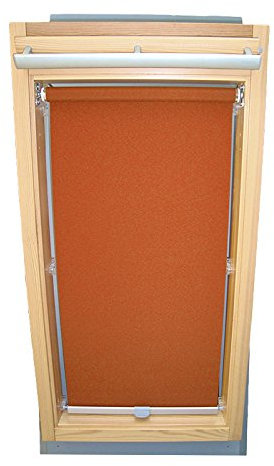 Easy-Shadow Dachfenster Abdunkelungsrollo Basis Rollo für Typ Roto WDF R4 / R7 / R45 / R48 / R75 / R78 / R4_K/H R7_K/H Größe 11/11 - in der Farbe terracotta