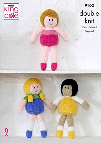 King Cole 9102 Strickmuster Kinder Puppen Spielzeug in Big Value DK
