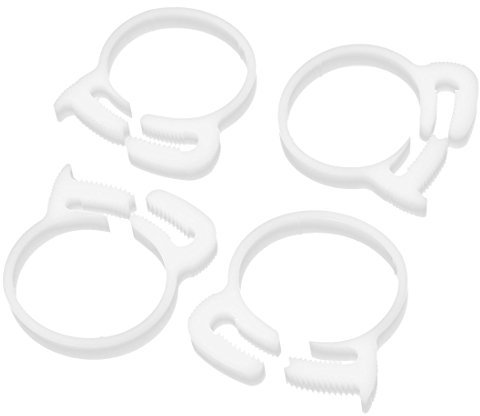Aexit 33,5 mm-35,5 mm Einstellbare Ratsche Kunststoffschlauchklemmen Befestigungen Weiß 4 Stck (4f563238513b9090cbad7eda75ae62eb)