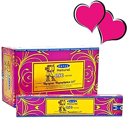Encens Indien aphrodisiaque Rose Satya Sai Baba 2X (24 batons)