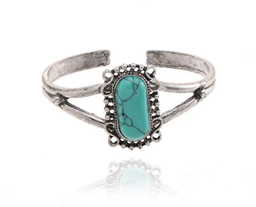 Onlyfo Retro-Türkis-Armband mit Schmuckbox, Twilight-Armband für Damen, Mädchen (grün), 6,4 cm, Türkis